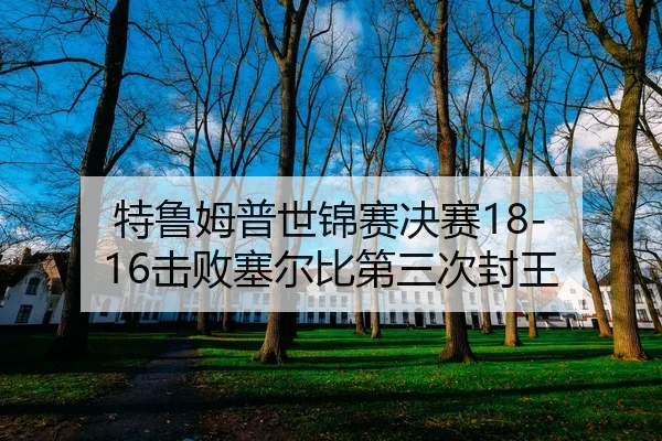 特鲁姆普世锦赛决赛18-16击败塞尔比第三次封王